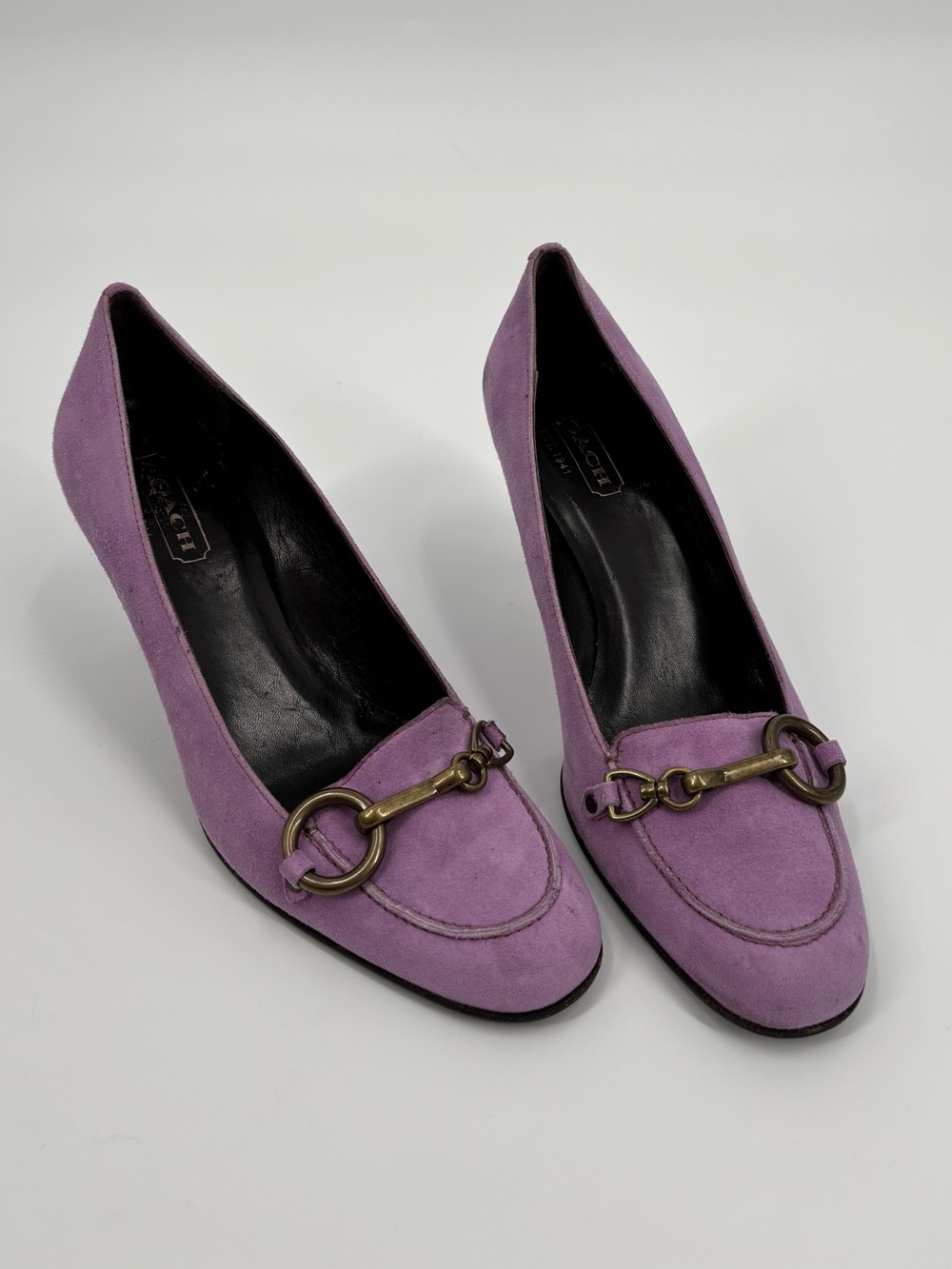 COACH aubry suede y2k heels